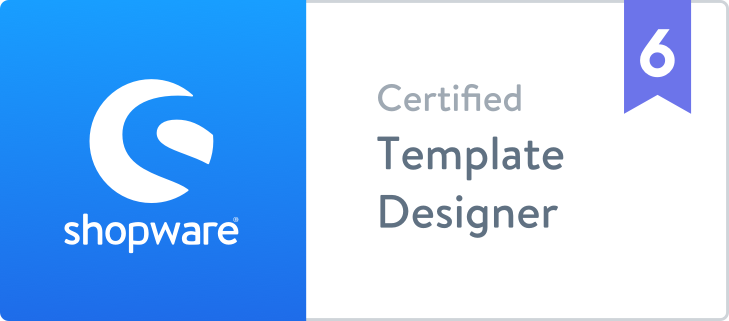 Badge: Shopware 6 Certified Template Designer